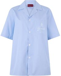 Gucci - Camicia Bowling In Popeline Di Cotone - Lyst