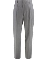BOSS - Virgin Wool Trousers - Lyst