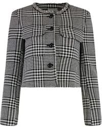 Self-Portrait - Jacket With Houndstooth Pattern - Lyst