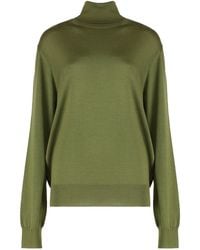 Saint Laurent - Wool Blend Turtleneck Sweater - Lyst