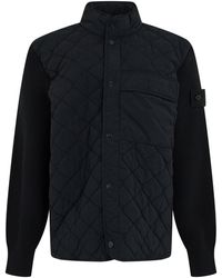 Stone Island - Quilted Jacket With High Collar - Lyst