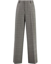 PT01 - Wool Wide-Leg Trousers - Lyst
