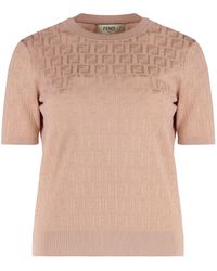 Fendi - Jacquard Knit T-Shirt - Lyst