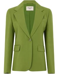 Weekend by Maxmara - Single-Breasted Jacket Virgin Wool Blazers - Lyst