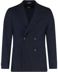BOSS - Double-Breasted Wool Jacket - Lyst
