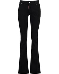 DSquared² - Twiggy Black Flare Jeans - Lyst