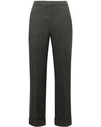 Aspesi - Cotton-Linen Trousers Straight - Lyst