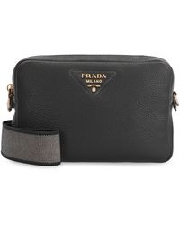 Prada - Borsa a tracolla small in pelle - Lyst
