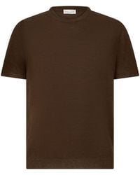 Roberto Collina - Short Sleeve T-Shirt Texture Effect - Lyst
