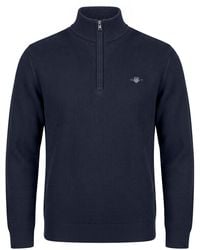 GANT - Sweater With Zip Collar - Lyst