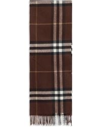 Burberry - Sciarpa a quadri con frange - Lyst