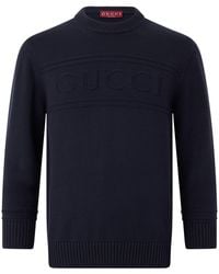 Gucci - Cotton And Wool Sweater With Intarsia - Lyst