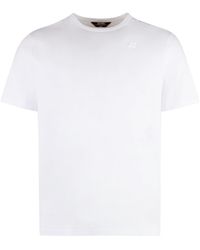 K-Way - Cotton Crew-Neck Logo T-Shirt - Lyst