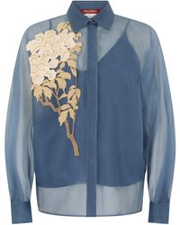 Max Mara - Silk Shirt With Embroidery - Lyst