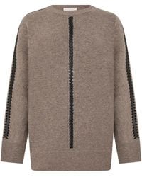 P.A.R.O.S.H. - Crew Neck Sweater With Braided Detail - Lyst