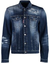 DSquared² - Giacca Dan in denim effetto destroyed - Lyst