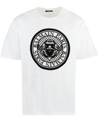 Balmain - Cotton Crew-neck T-shirt - Lyst