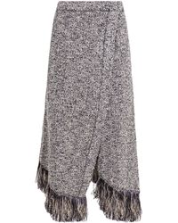 Rabanne - Fringed Wrap Skirt - Lyst