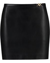 Versace - Leather Mini Skirt Lamb - Lyst