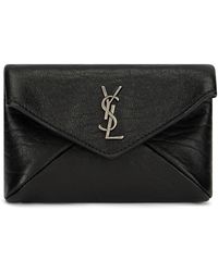 Saint Laurent - Portacarte Envelope Con Decorazione Cassandre - Lyst