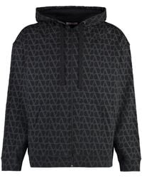 Valentino Garavani - Cotton Full Zip Hoodie - Lyst