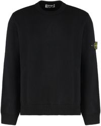 Stone Island - Crew Neck Cotton Sweater Sweatshirts - Lyst