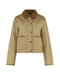 Burberry - Quilted Jacket With Snaps - Lyst