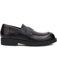 MM6 by Maison Margiela - Casual Leather Loafers With Signature Front Details - Lyst
