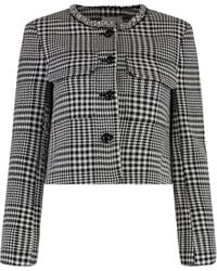 Self-Portrait - Jacket With Houndstooth Pattern - Lyst