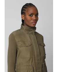Moncler - Cardigan con pannello in cotone - Lyst