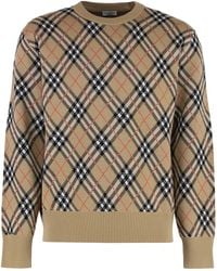 Burberry - Knit Wool Pullover Sweatshirts - Lyst
