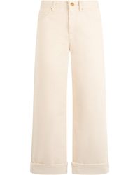 Moncler - Comfortable Cotton Twill Pants With Cuff For - Lyst