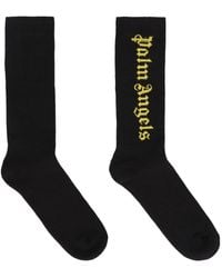 Palm Angels - Logo-intarsia Ankle Socks - Lyst
