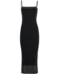 Calvin Klein - Ribbed Knit Midi Dress - Lyst
