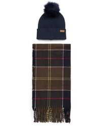 Barbour - Winter Accessories Set: Hat And Scarf - Lyst