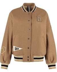 BOSS - Bomber in lana con patch - Lyst
