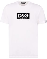 Dolce & Gabbana - T-shirt girocollo in cotone - Lyst