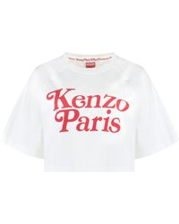 KENZO - By Verdy Cotton Crop Top With Logo - Lyst