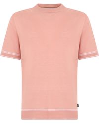 BOSS - Linen Blend T-Shirt - Lyst