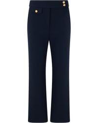 Veronica Beard - Slim Trousers With Decorative Buttons - Lyst