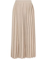 Fabiana Filippi - Long Pleated Wool-Silk-Cashmere Skirt - Lyst