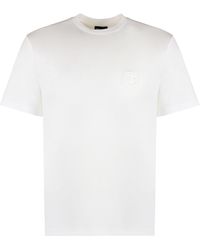 Giorgio Armani - T-shirt girocollo in cotone - Lyst