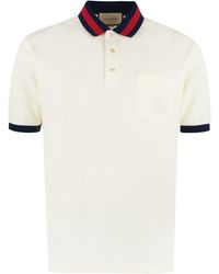 Gucci - Web Collar Polo Shirt - Lyst