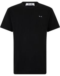 COMME DES GARÇONS PLAY - Cotton T-Shirt With Short Sleeves - Lyst