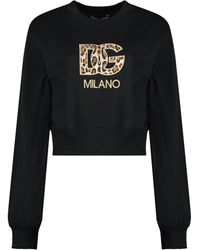 Dolce & Gabbana - Felpa in cotone con logo - Lyst