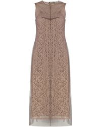 Fendi - Abito midi in pizzo - Lyst