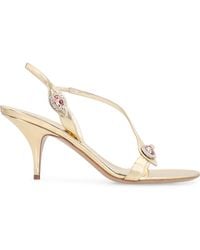 Ferragamo - Laminated Leather Sandals - Lyst
