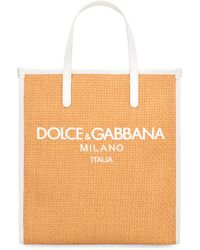 Dolce & Gabbana - Raffia Tote Bag - Lyst