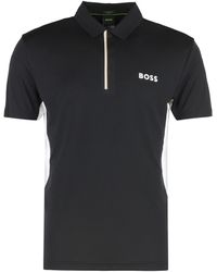 BOSS - Technical Fabric Polo Shirt - Lyst