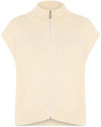 Laminar - High Collar Sweater With Zip - Lyst